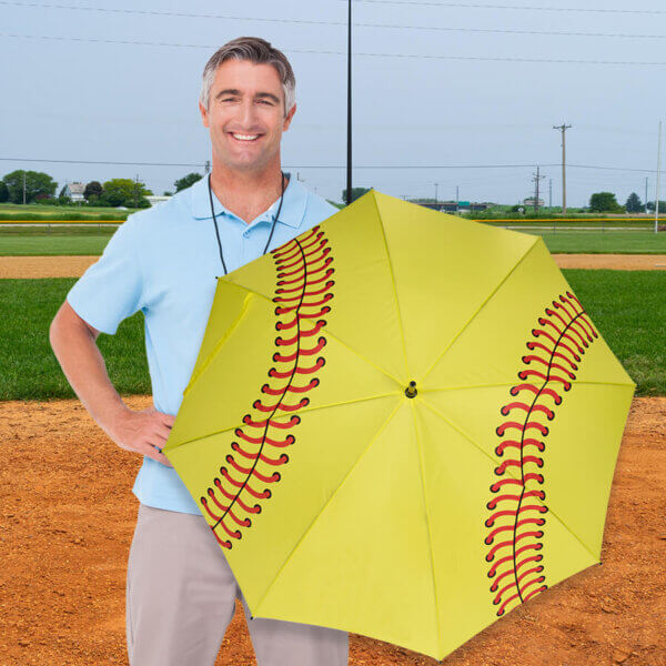 Man holding Softball Canopy Golf Umbrella