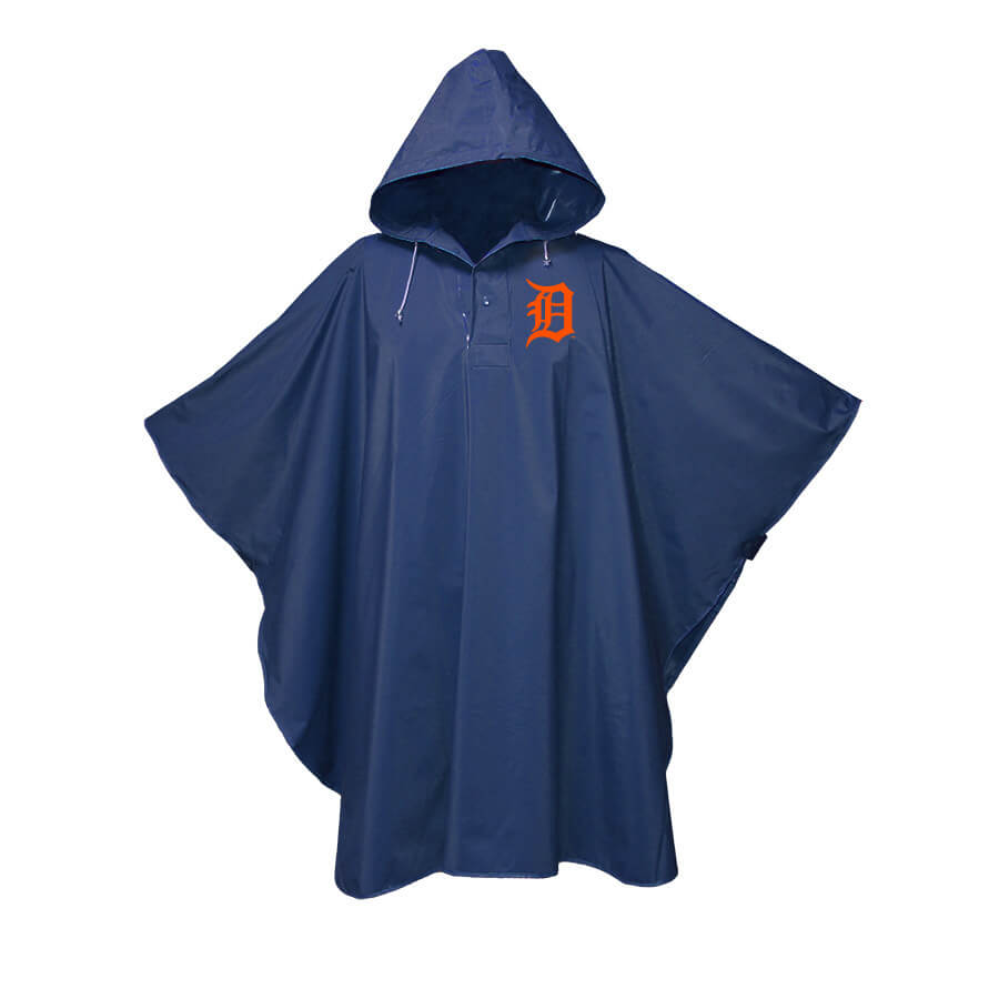 Detroit Tigers Deluxe Heavyweight Rain Poncho - Umbrellashop.com